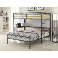 Coaster Furniture 460229 Fisher Twin Workstation Loft Bed Gunmetal